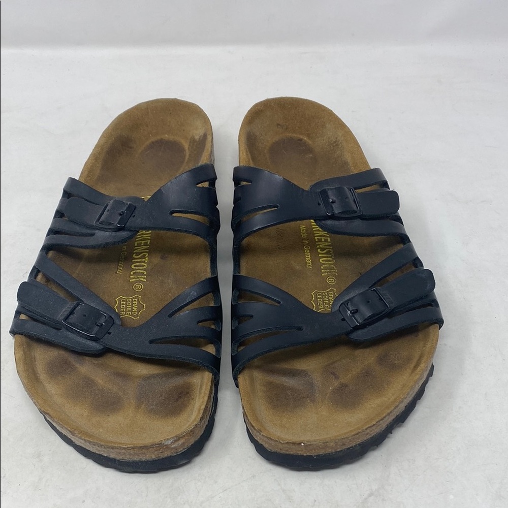 Birkenstock Granada Soft Footbed Midnight Nubuck Leather Sandals
